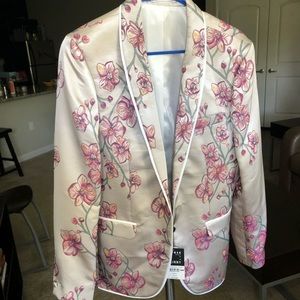 Topman pink floral tuxedo jacket (38R)